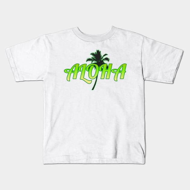 Hawaiian t-shirt designs Kids T-Shirt by Coreoceanart